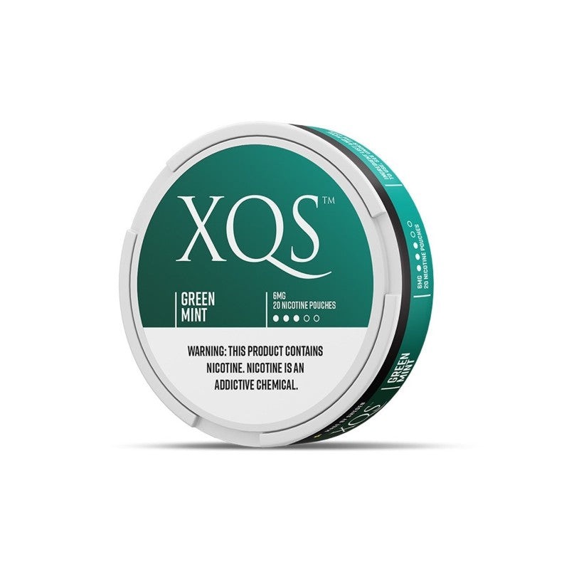 green mint xqs slim format nicotine salt pouches