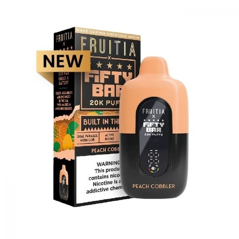 fruitia x fifty bar 20k peach cobbler