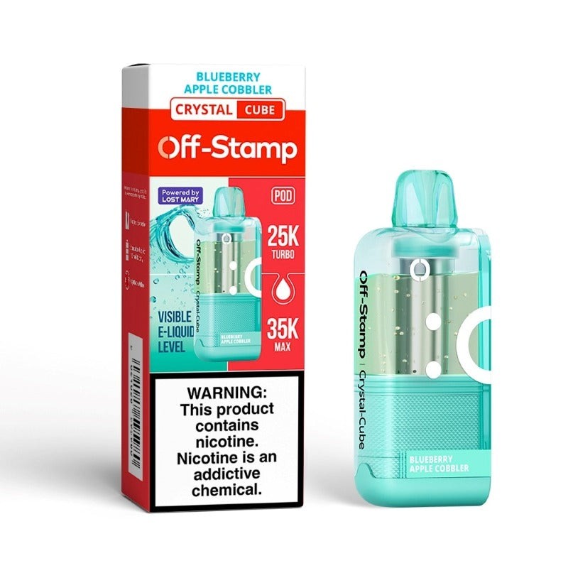 off-stamp x cube crystal cube 35k pod blueberry apple cobbler