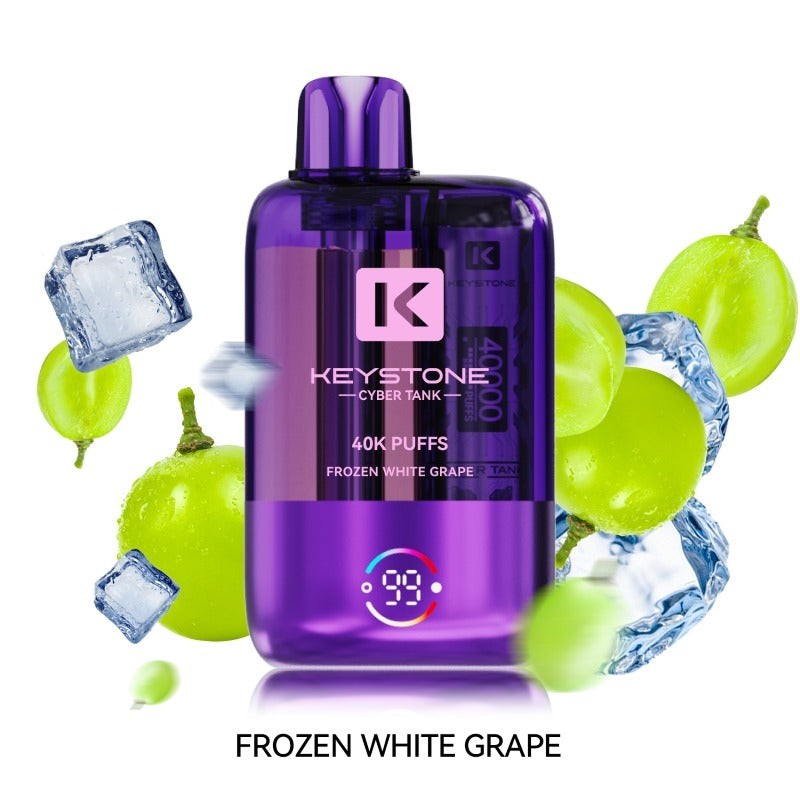 keystone cyber tank 40k zero nicotine frozen white grape