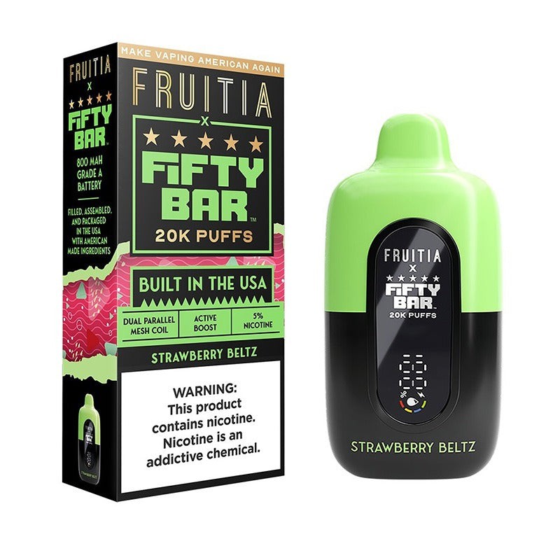 fruitia x fifty bar 20k strawberry beltz
