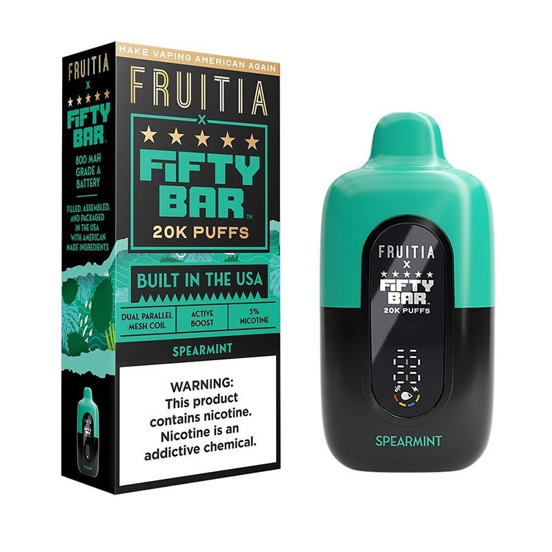 fruitia x fifty bar 20k spearmint fruitia