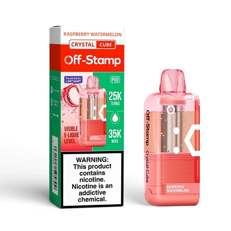 off-stamp x cube crystal cube 35k pod raspberry watermelon