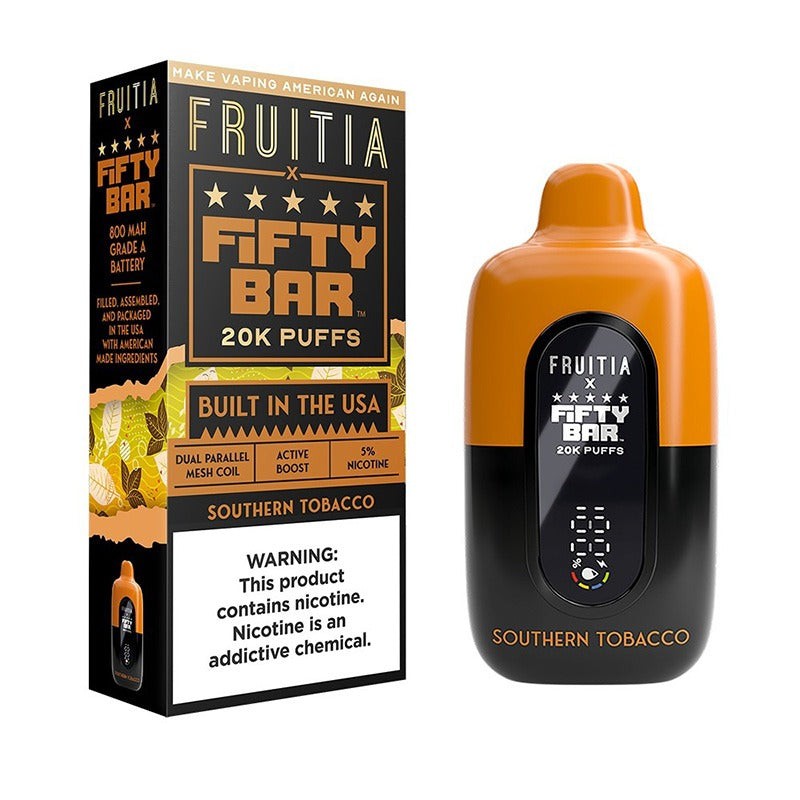fruitia x fifty bar 20k southern tobacco