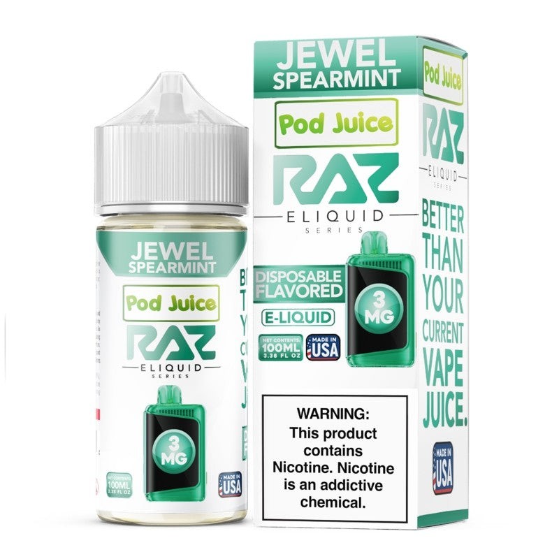 jewel spearmint pod juice raz disposable collab