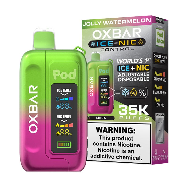 jolly watermelon pod juice x oxbar ice-nic control 35k