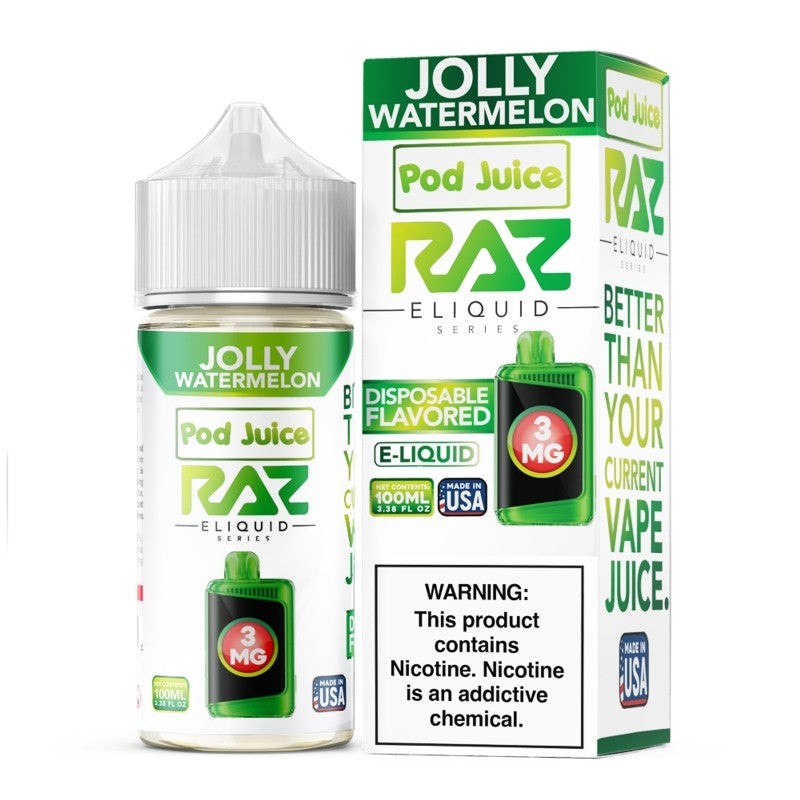 jolly watermelon pod juice raz disposable collab
