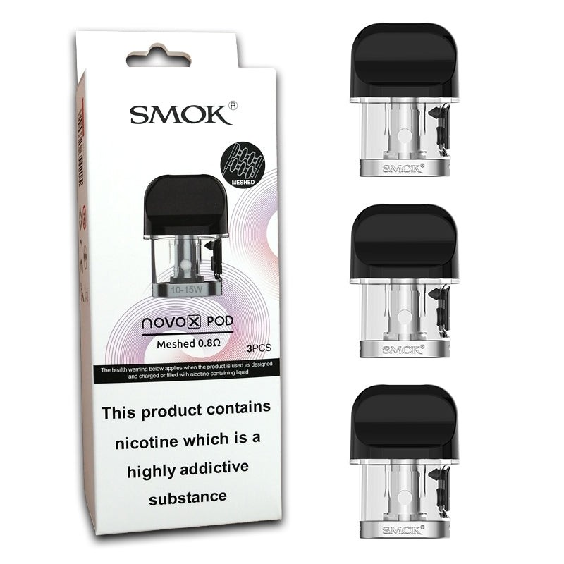 meshed 0.8 ohm smok novo x pod cartridge