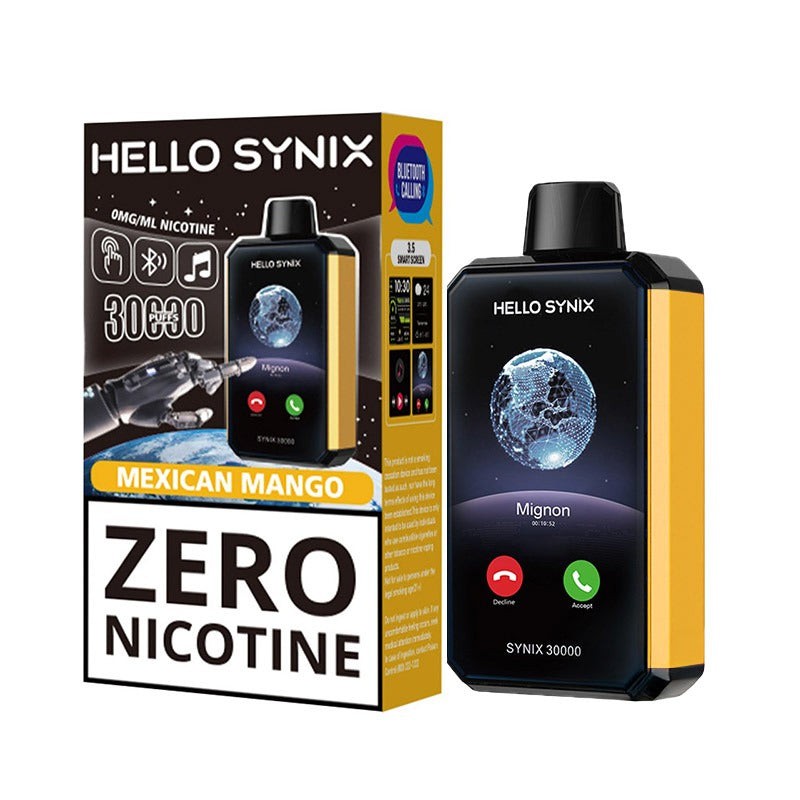 hello synix 30k zero nicotine mexican mango