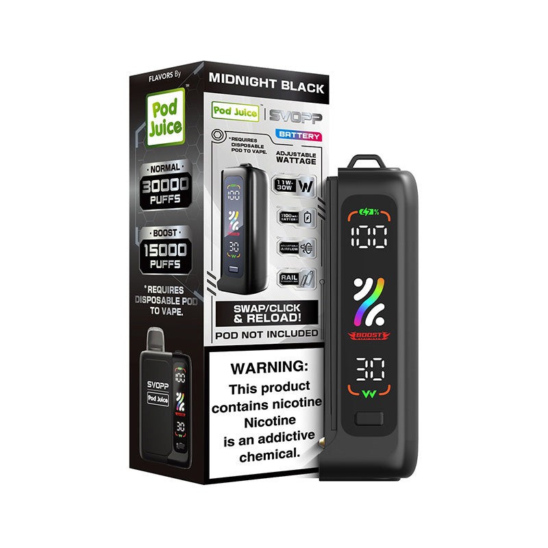 midnight black oxbar x pod juice svopp battery