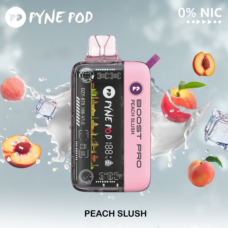 pyne pod boost pro 20k zero nicotine peach slush