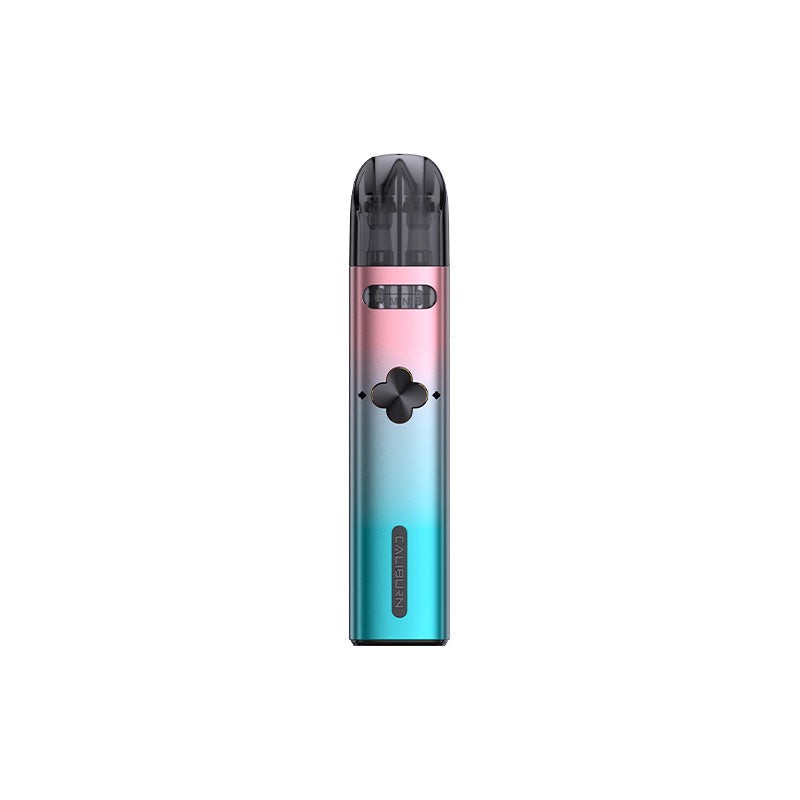 pink and cyan uwell caliburn explorer