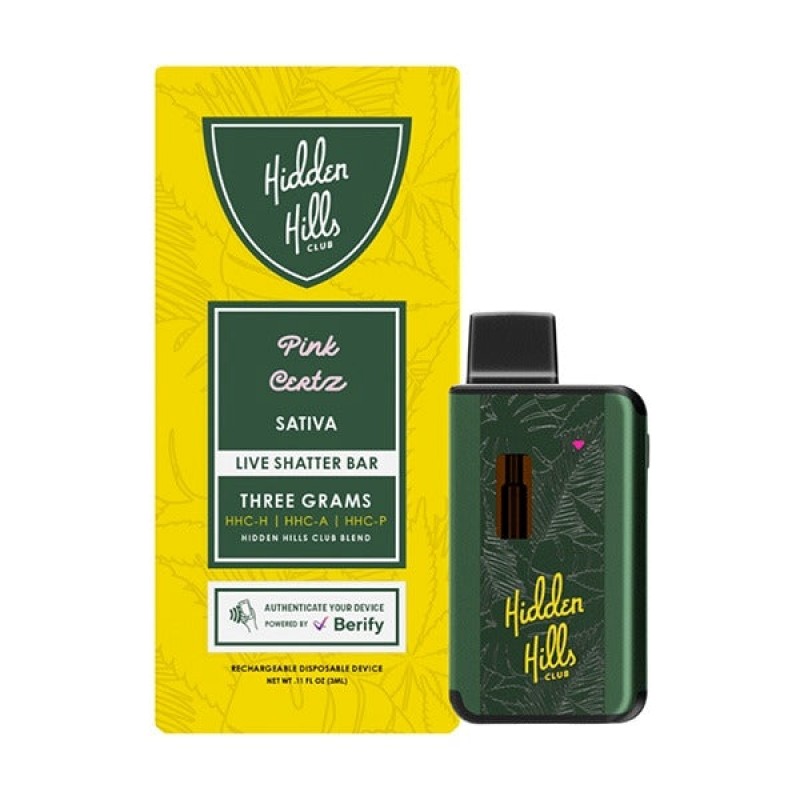 pink certz hidden hills live shatter hhc blend
