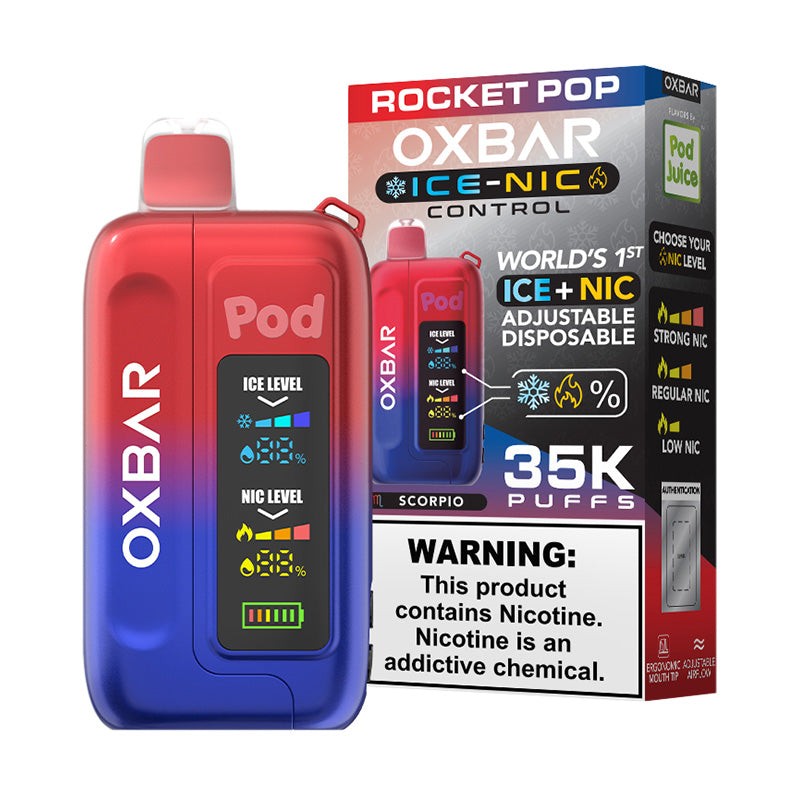 rocket pop pod juice x oxbar ice-nic control 35k