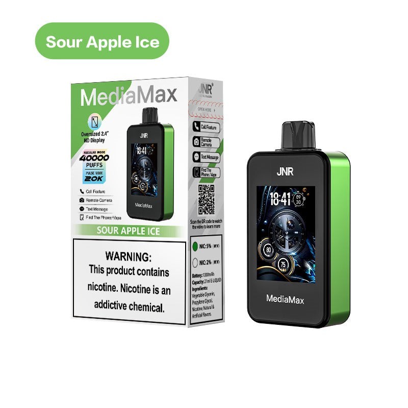 jnr mediamax 40000 puffs sour apple ice