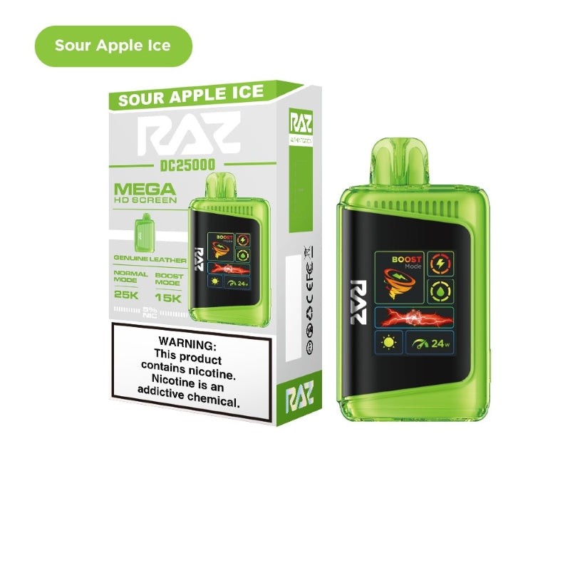 raz dc25000 sour apple ice
