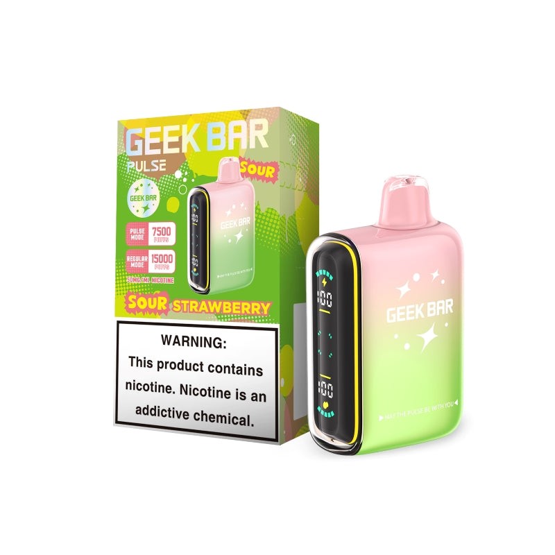 sour strawberry geek bar pulse 15000 sour edition