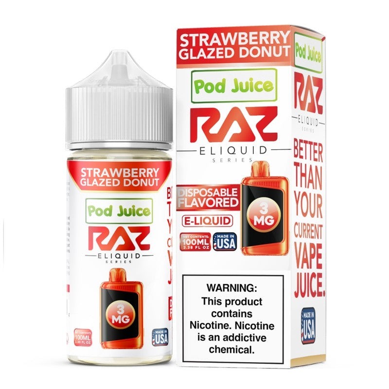 strawberry glazed donut pod juice raz disposable collab