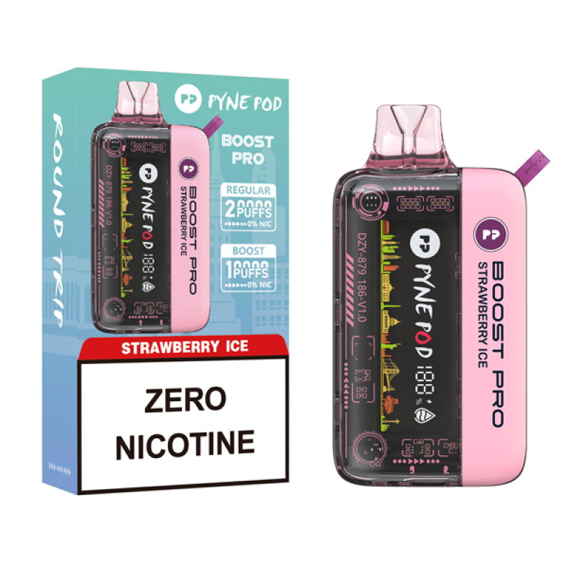 strawberry ice pyne pod boost pro 20000 zero nicotine
