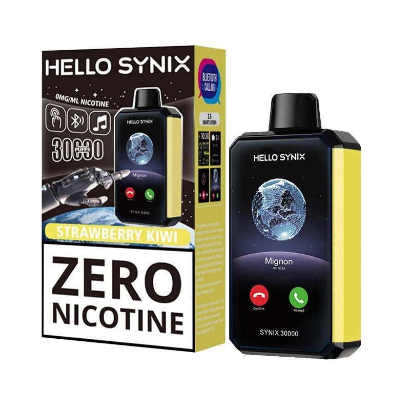 hello synix 30k zero nicotine strawberry kiwi