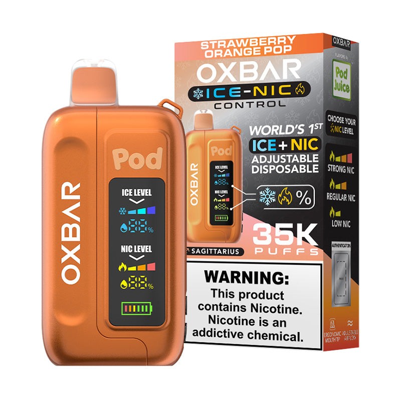 strawberry orange pop pod juice x oxbar ice-nic control 35k