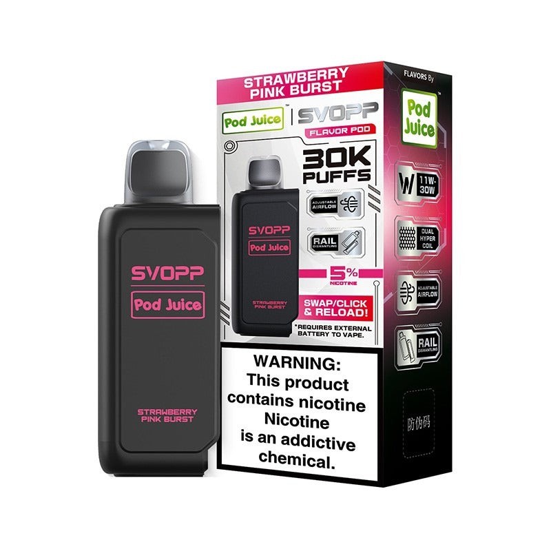 strawberry pink burst oxbar svopp pod 35k