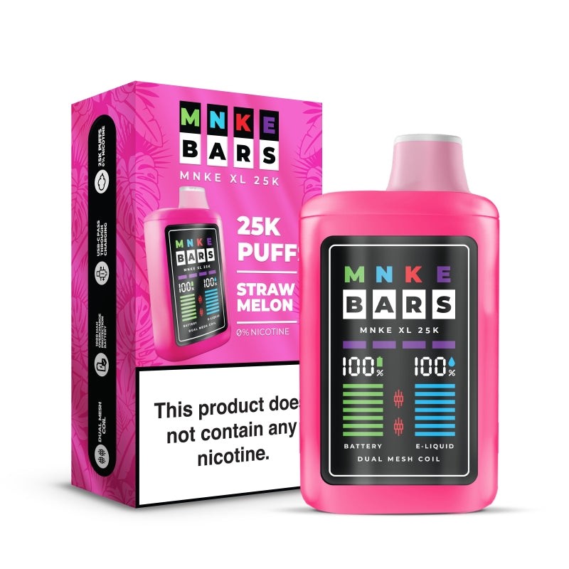 strawmelon mnke bars xl 25k nicotine free