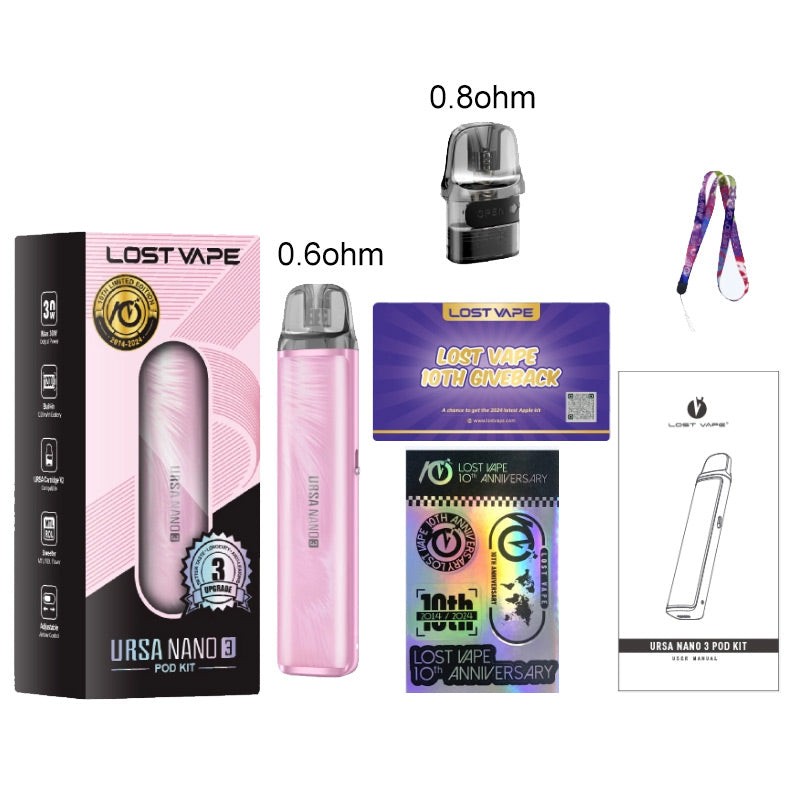 lost vape ursa nano 3 package