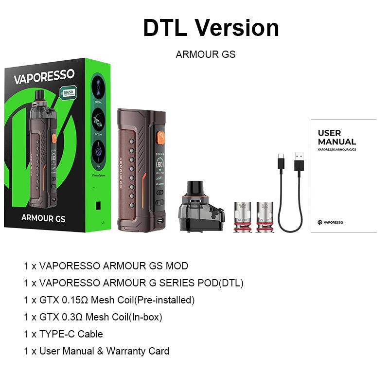 vaporesso armour gs package