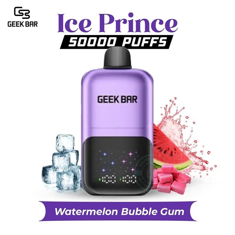 watermelon bubble gum ice geek bar ice prince 50k