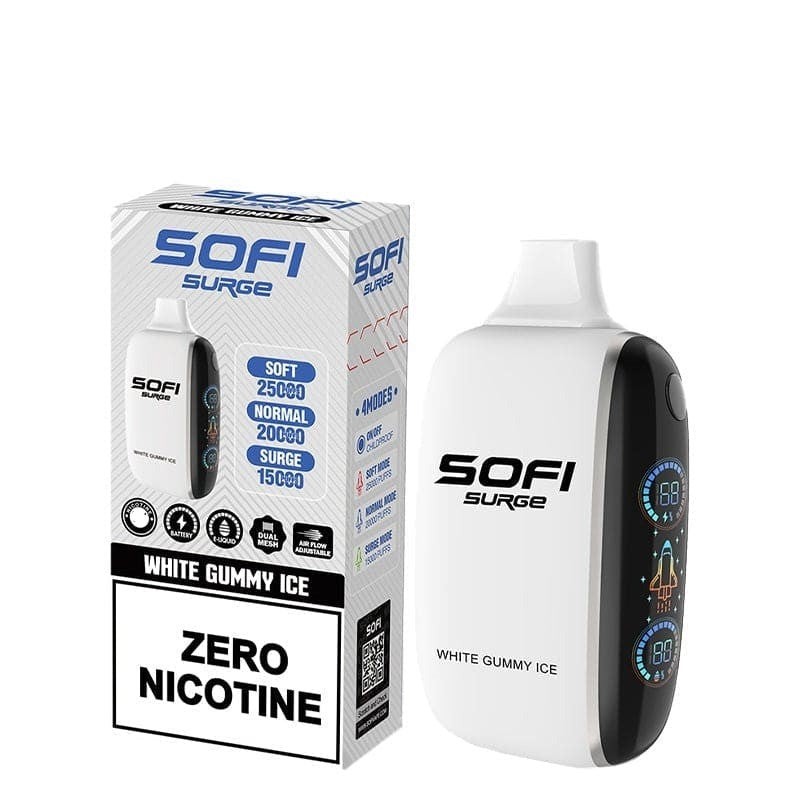 white gummy ice sofi surge 25000 zero nicotine